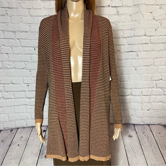 NWT New Love For Humanity Knit Open Front Cardigan Size L - Picture 3 of 14